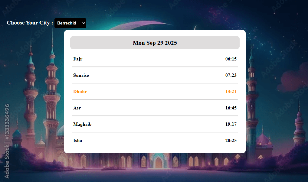 Prayer Times App